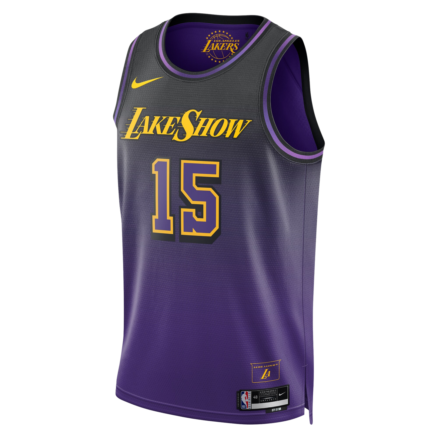 Austin Reaves #15 Los Angeles Lakers Purple City Edition Jersey