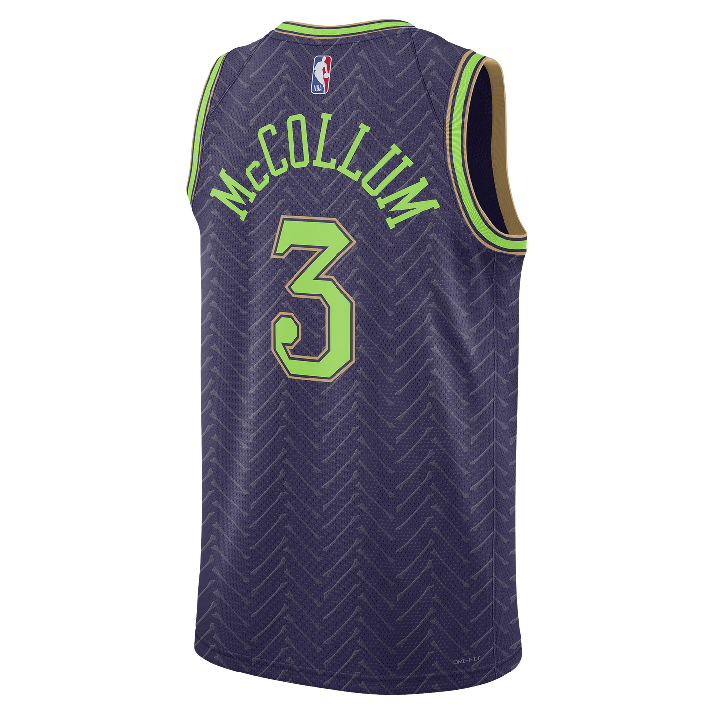 CJ McCollum #3 New Orleans Pelicans Purple City Edition Jersey