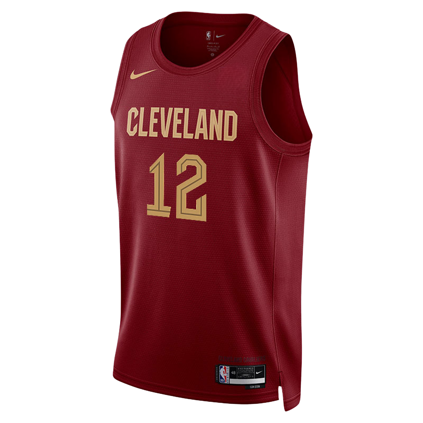 De'Andre Hunter #12 Cleveland Cavaliers Burgundy Icon Jersey