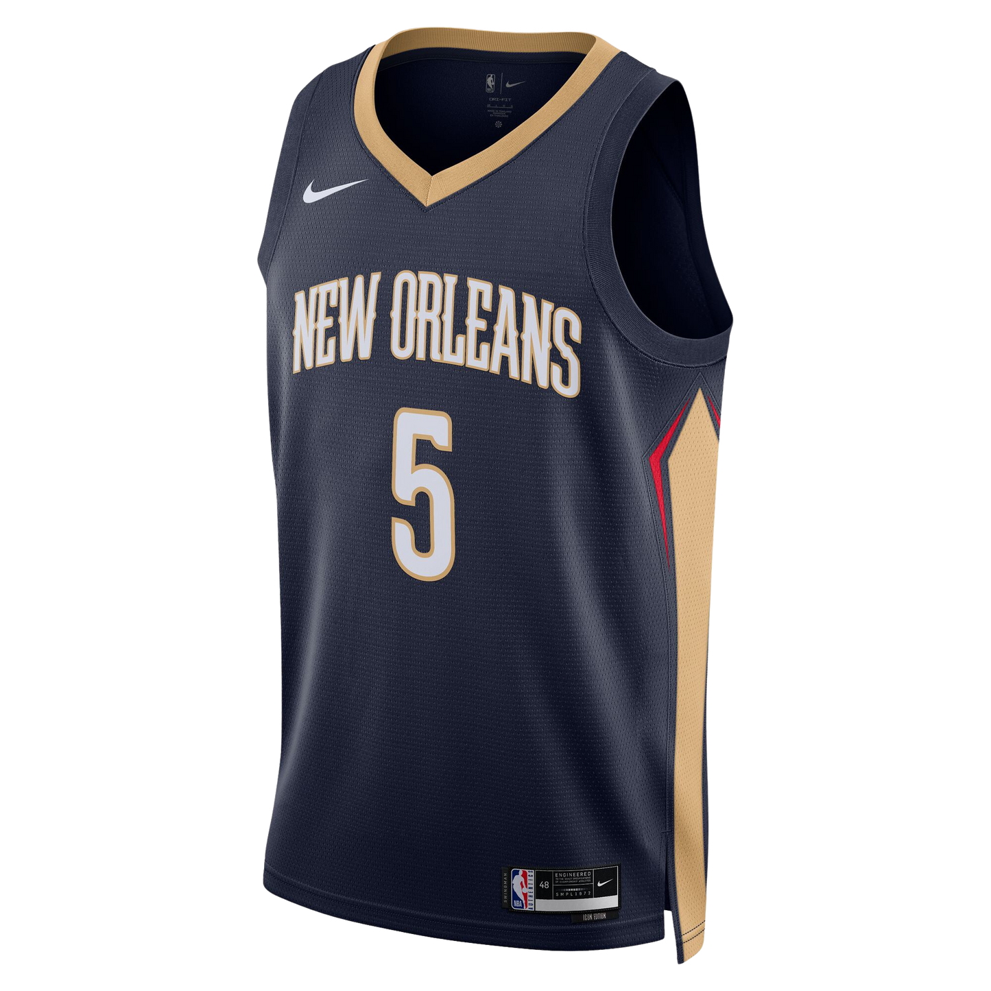Dejounte Murray #5 New Orleans Pelicans Navy Icon Jersey