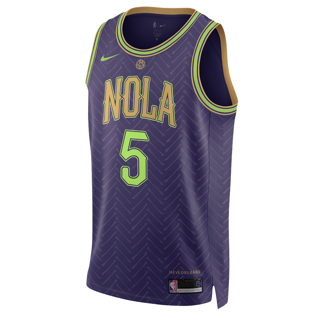 Dejounte Murray #5 New Orleans Pelicans Purple City Edition Jersey