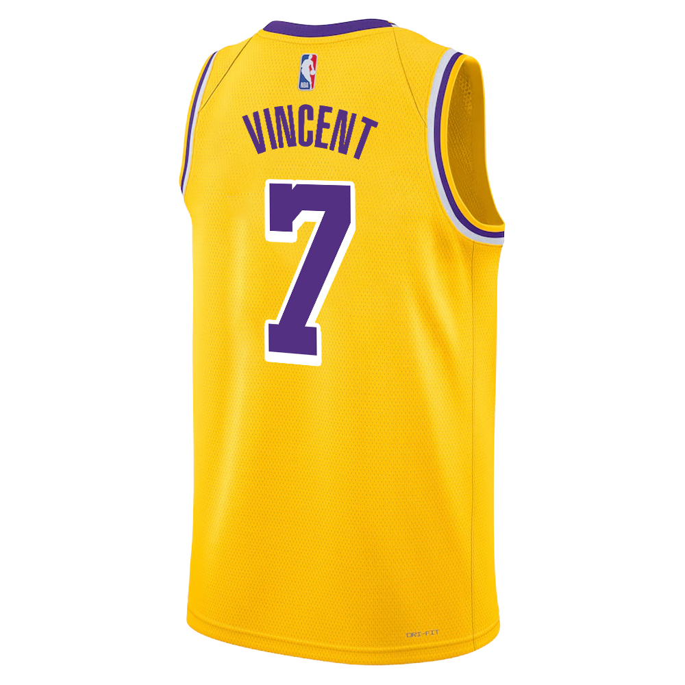 Gabe Vincent #7 Los Angeles Lakers Yellow Icon Jersey