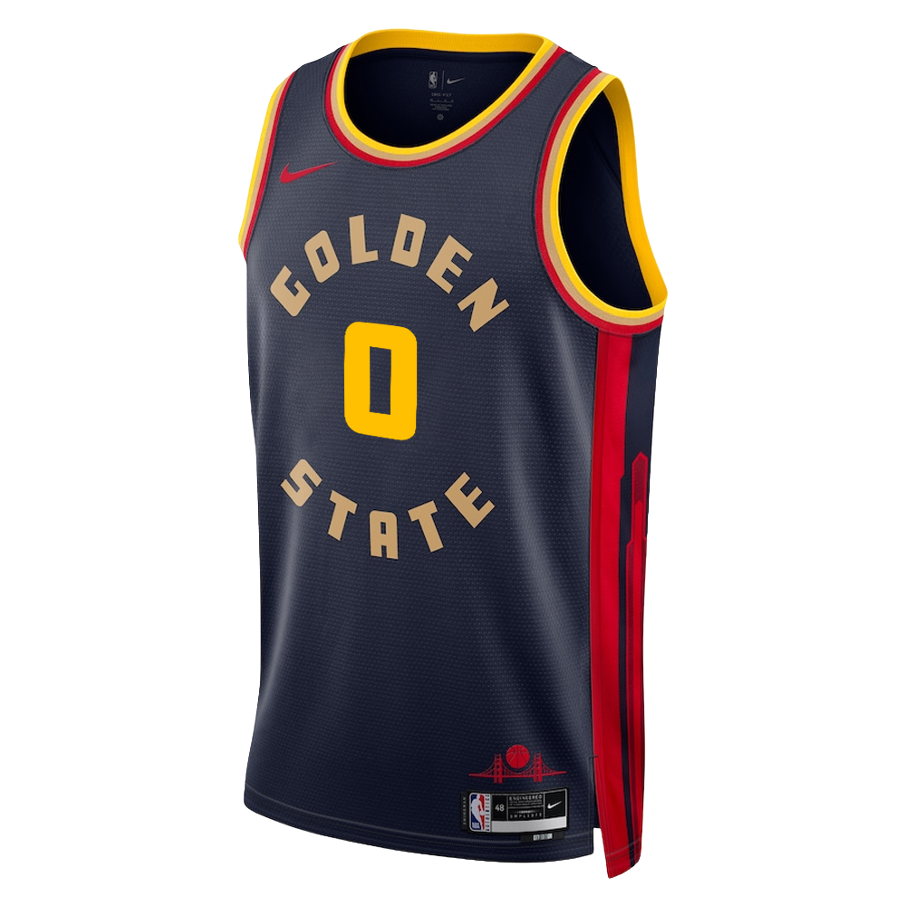 Gary Payton II #0 Golden State Warriors Navy City Edition Jersey