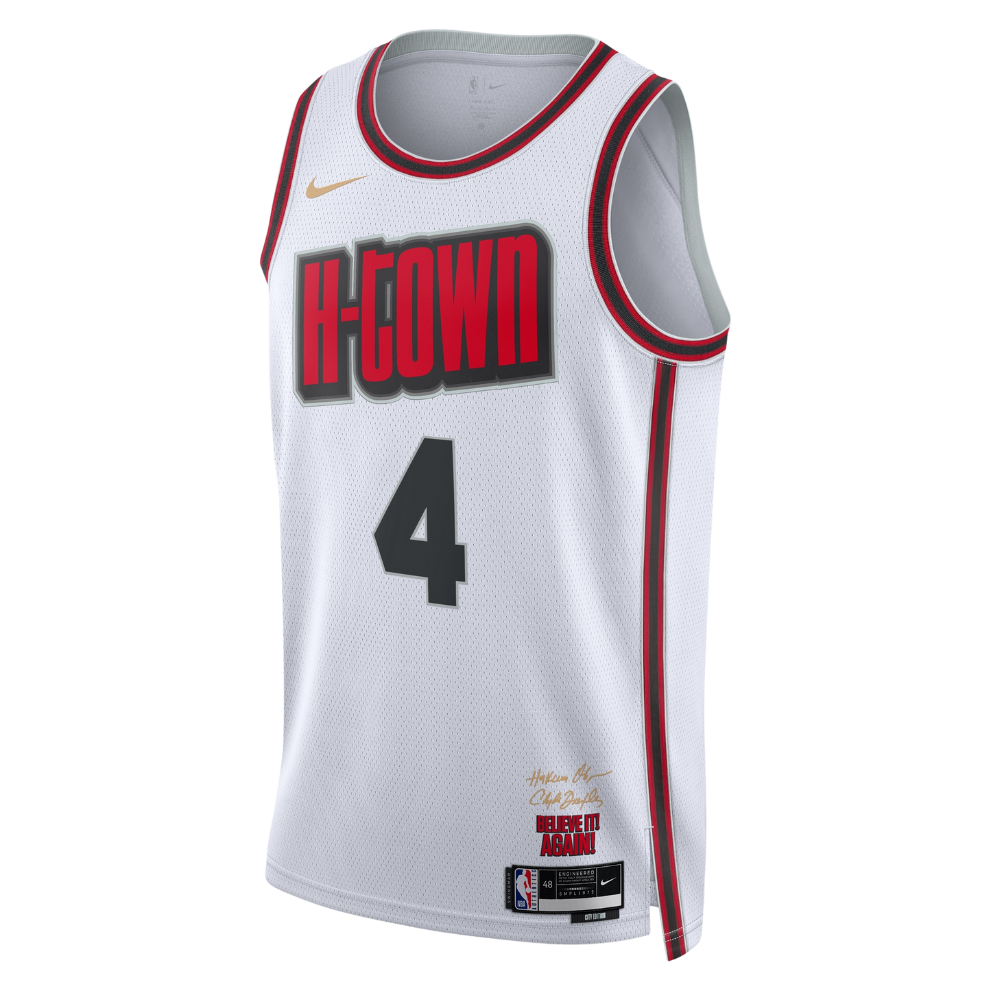 Jalen Green #4 Houston Rockets White City Edition Jersey