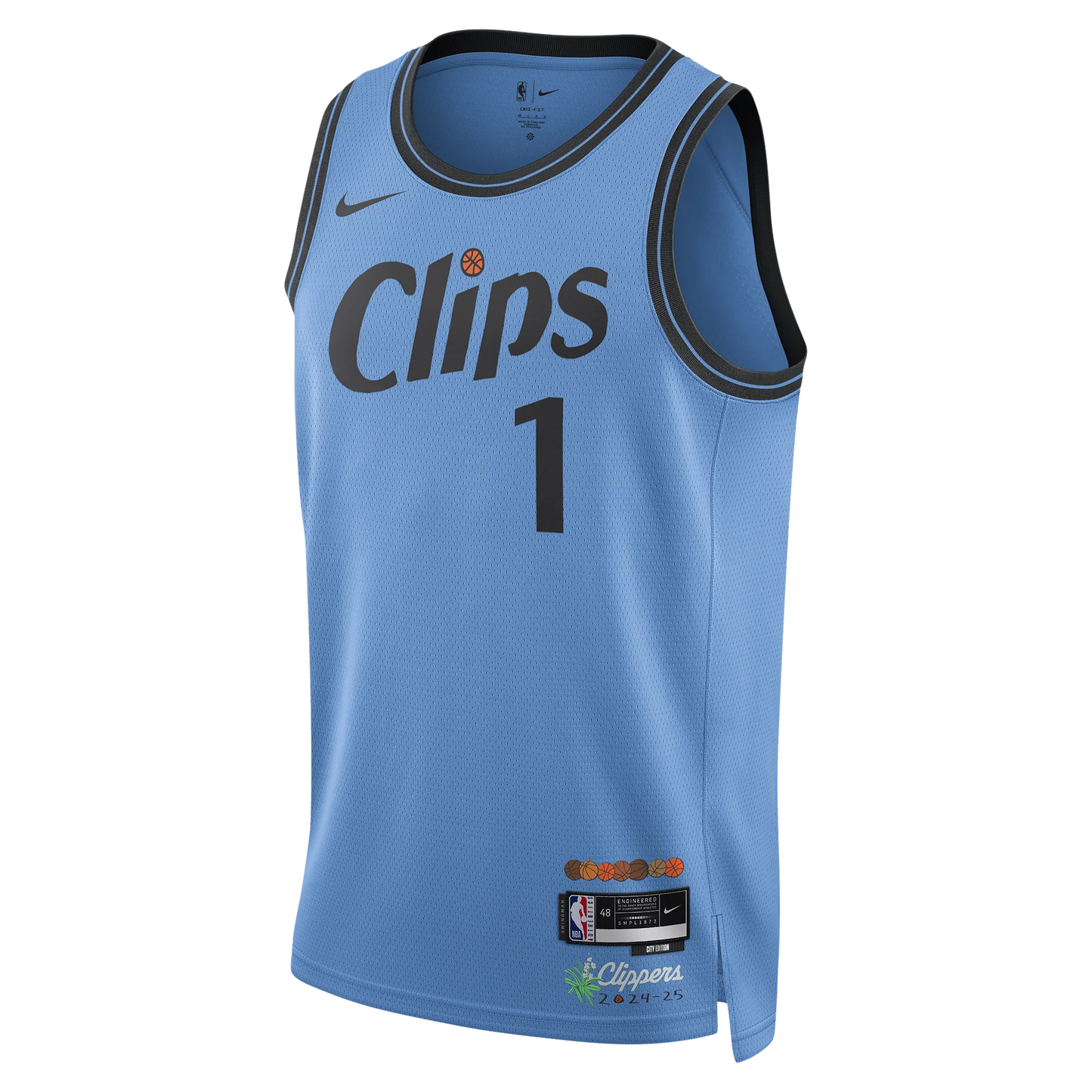 James Harden #1 LA Clippers Light Blue City Edition Jersey