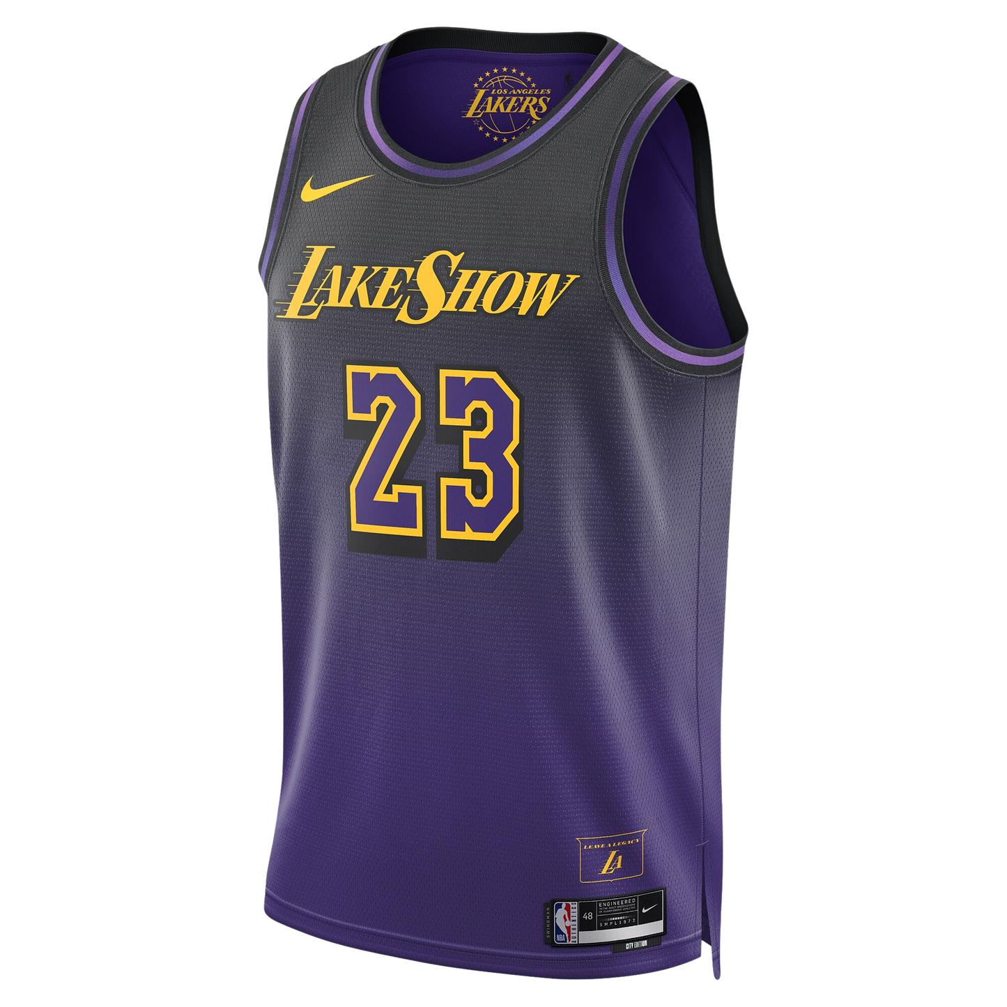 Lebron James #23 Los Angeles Lakers Purple City Edition Jersey