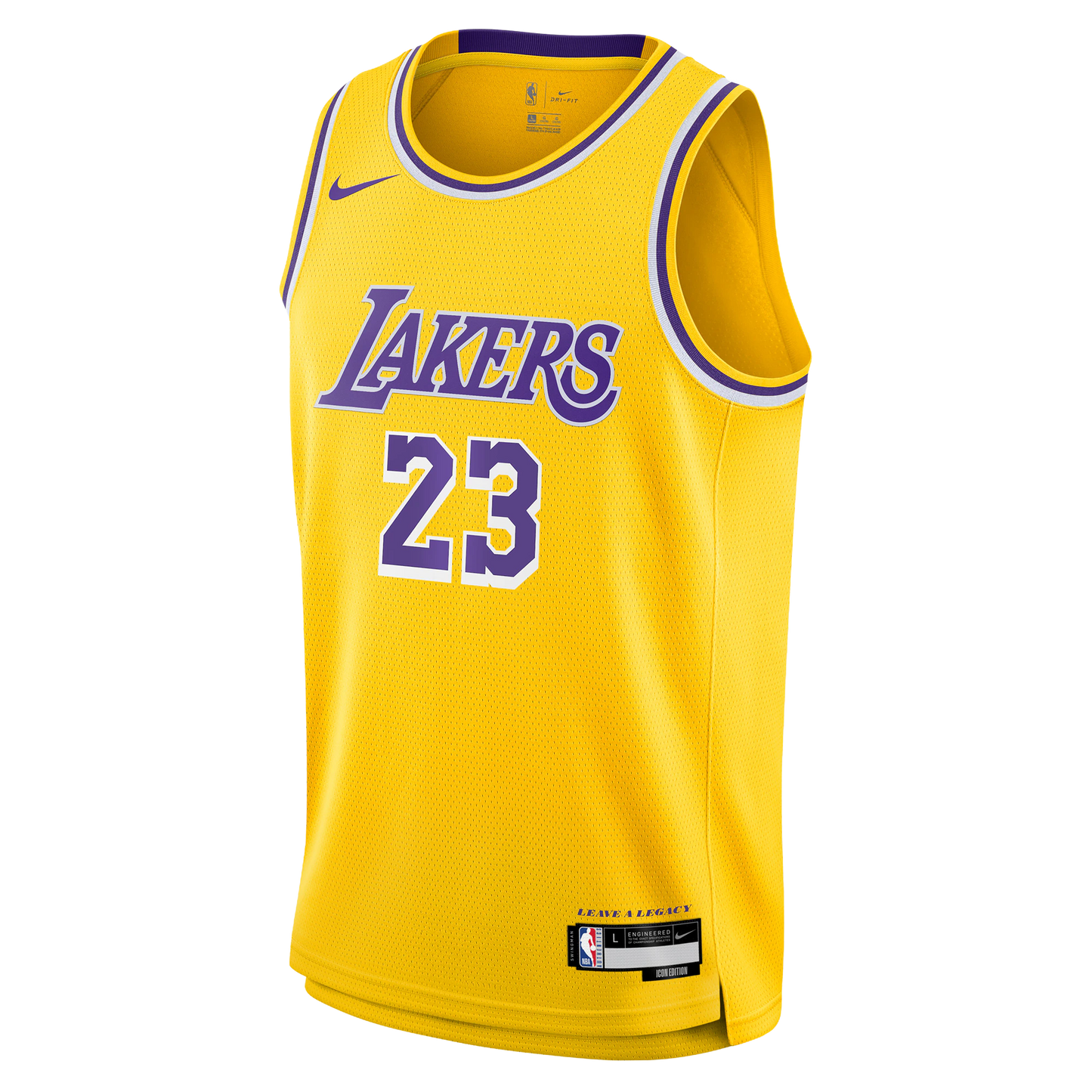 LeBron James #23 Los Angeles Lakers Yellow Icon Jersey