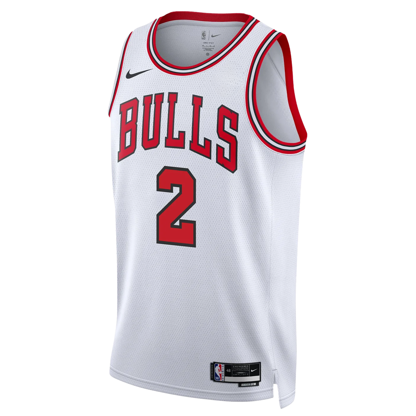 Lonzo Ball #2 Chicago Bulls White Association Jersey