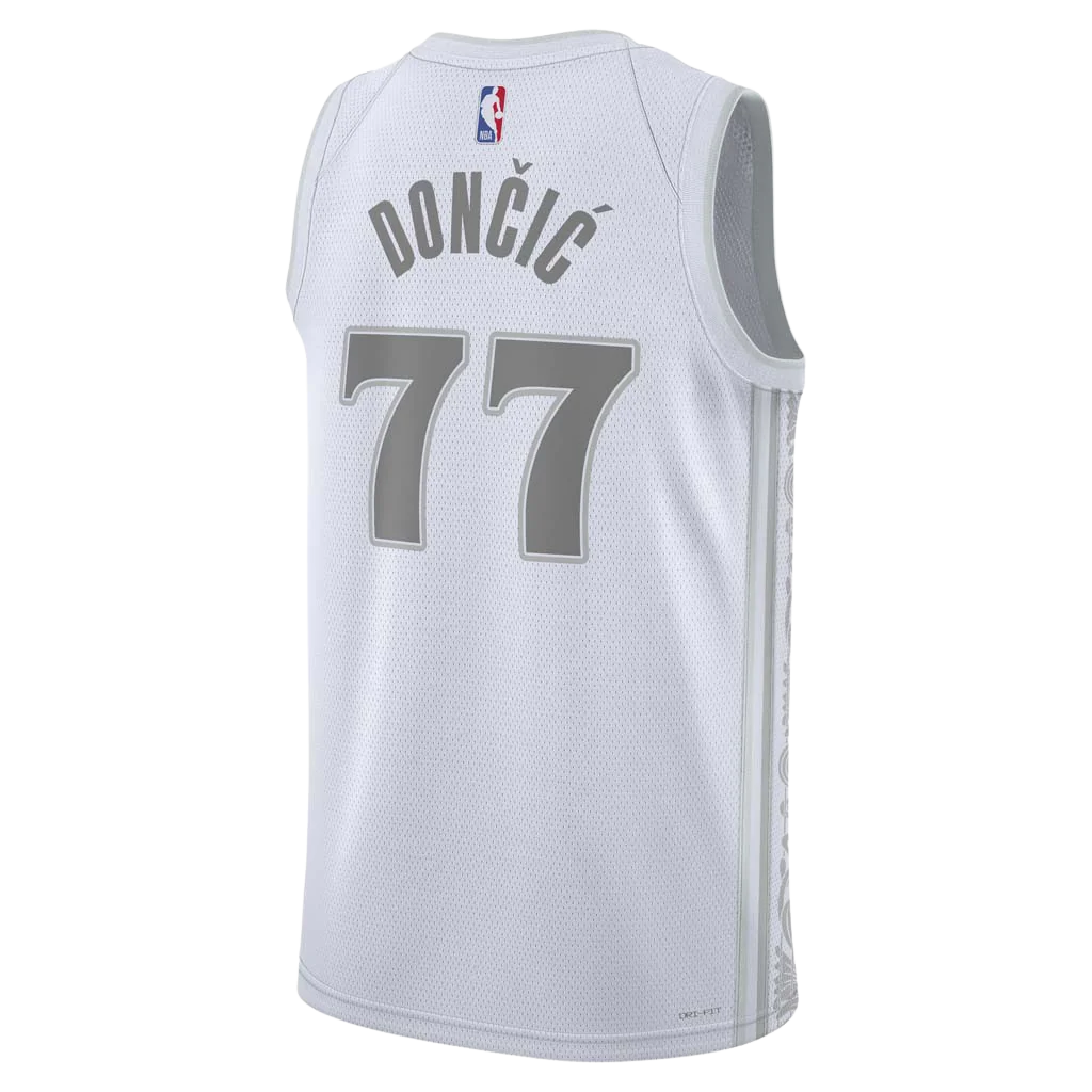 Luka Dončić #77 Dallas Mavericks White City Edition Jersey