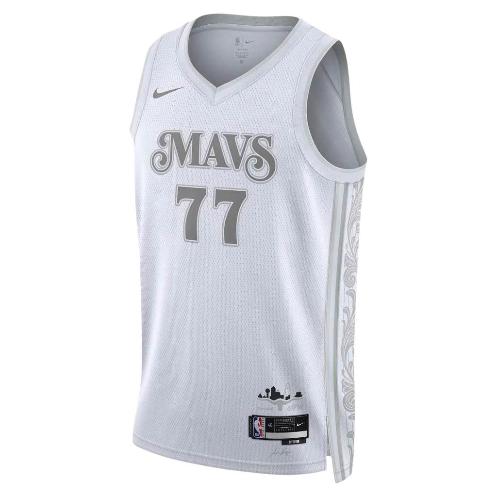 Luka Dončić #77 Dallas Mavericks White City Edition Jersey