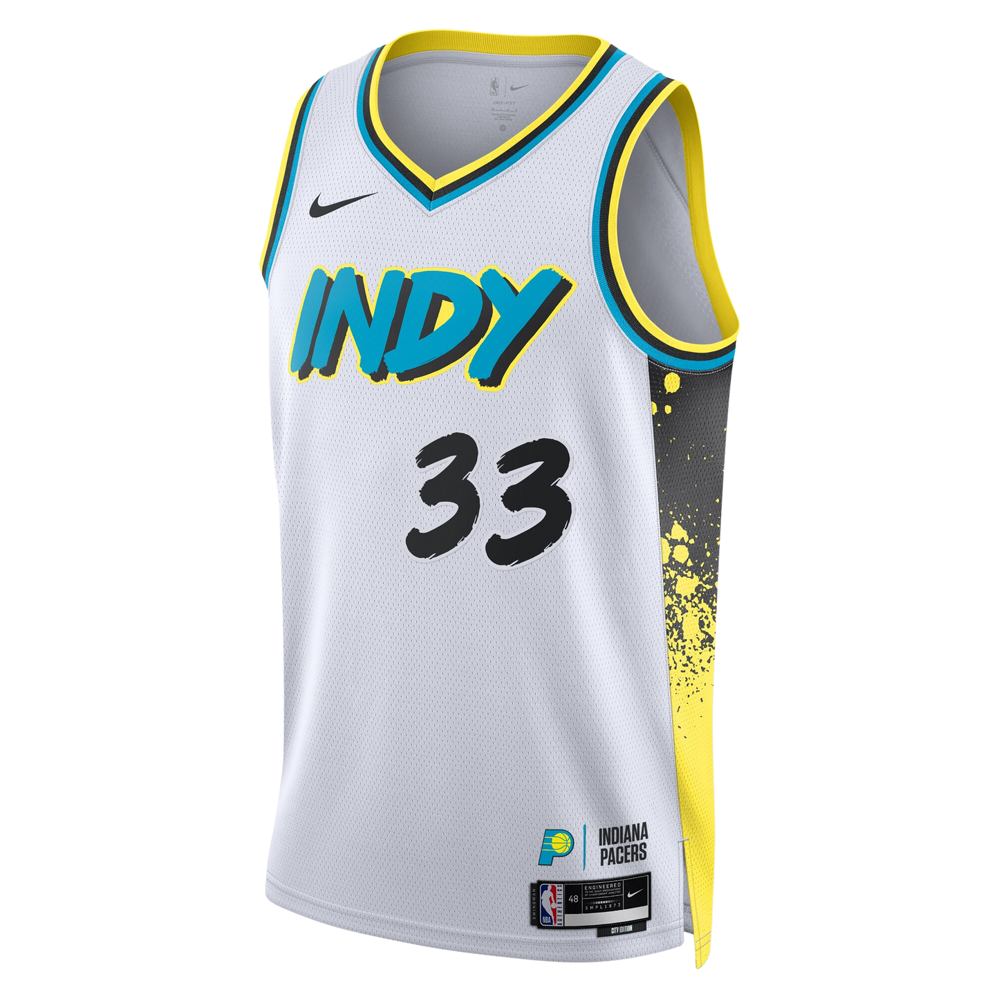 Myles Turner #33 Indiana Pacers White City Edition Jersey