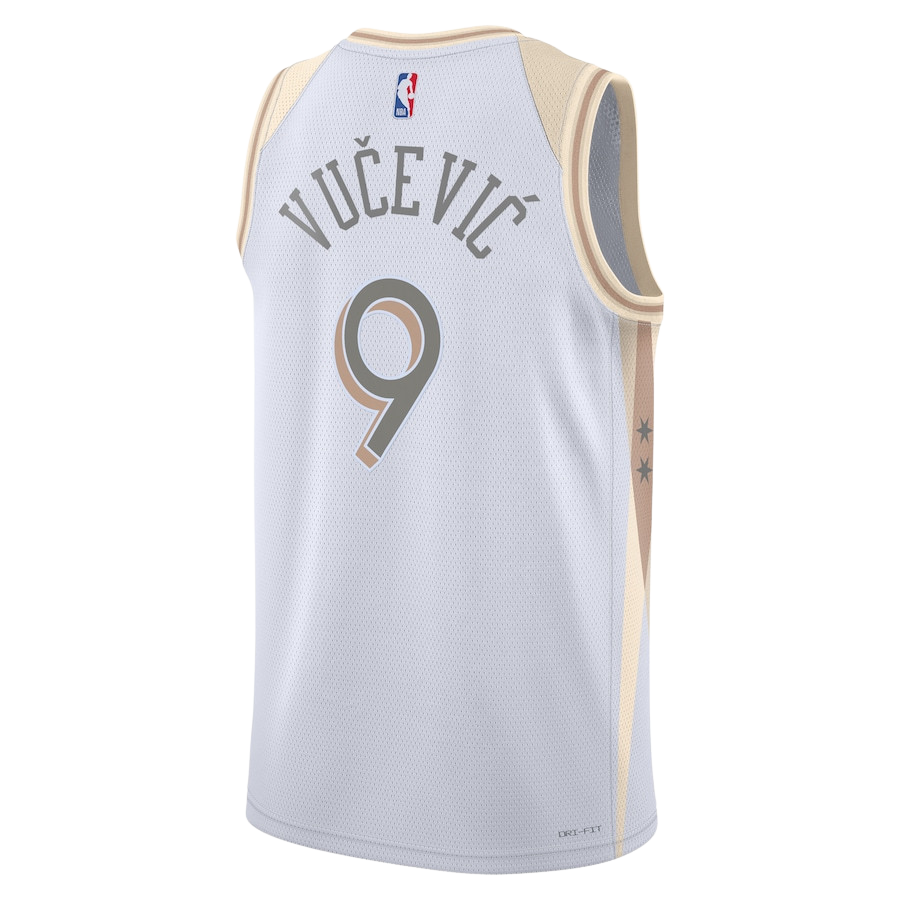 Nikola Vučević #9 Chicago Bulls White City Edition Jersey