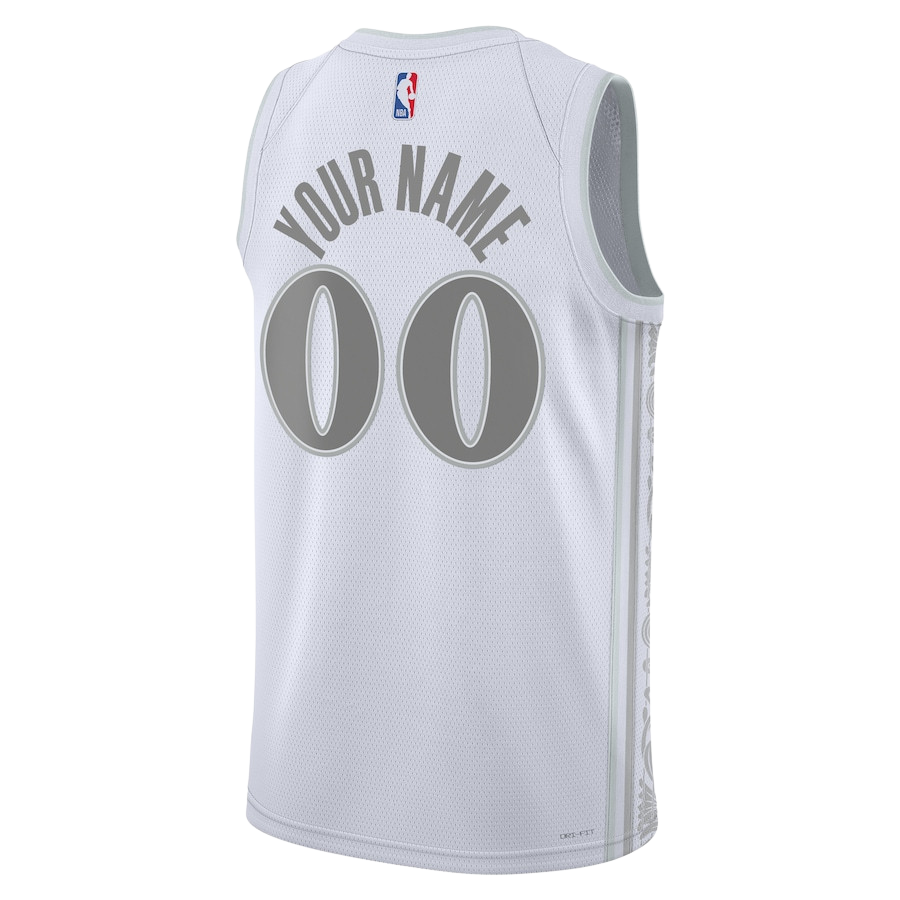Custom Dallas Mavericks White City Edition Personalized Jersey