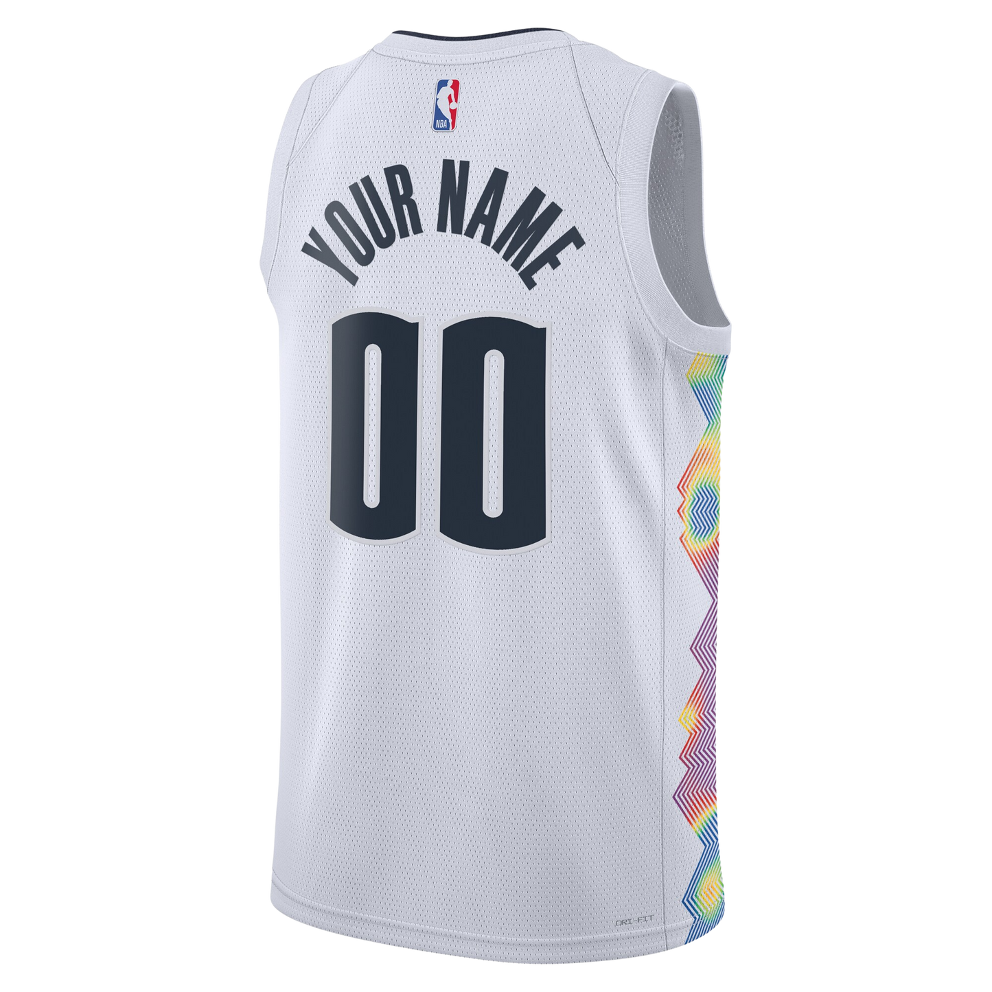 Custom Denver Nuggets White City Edition Personalized Jersey