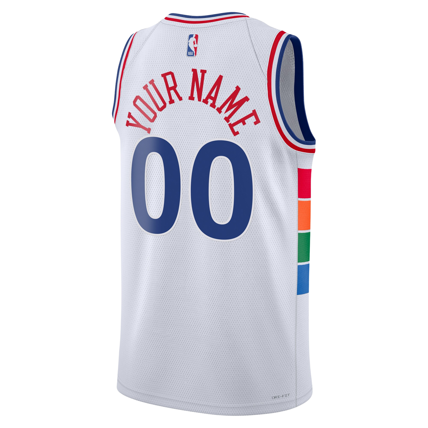Custom Philadelphia 76ers White City Edition Jersey