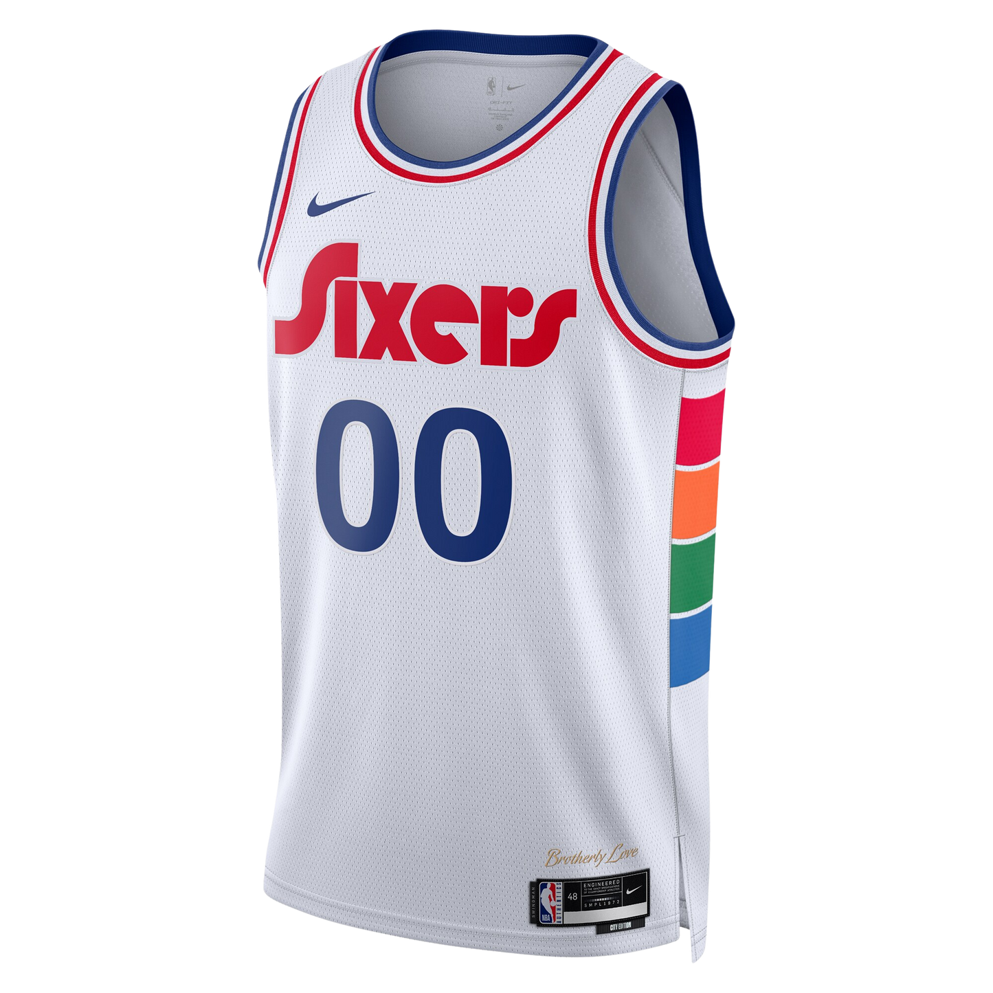 Custom Philadelphia 76ers White City Edition Jersey