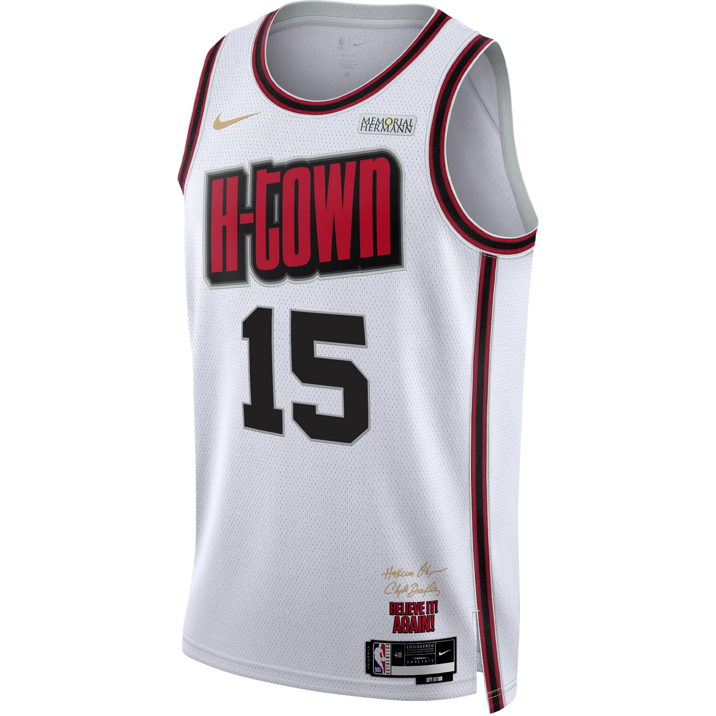 Reed Sheppard #15 Houston Rockets White City Edition Basketball Jersey