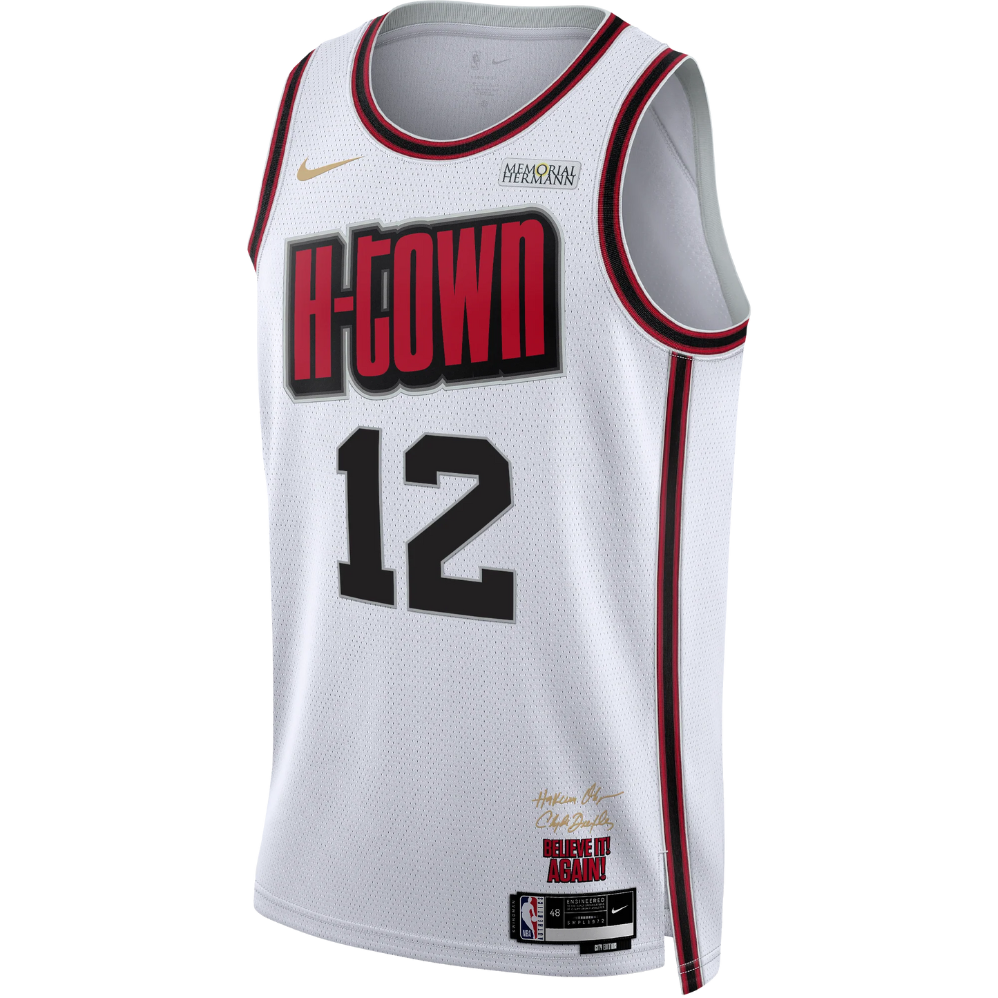 Steven Adams #12 Houston Rockets White City Edition Basketball Jersey