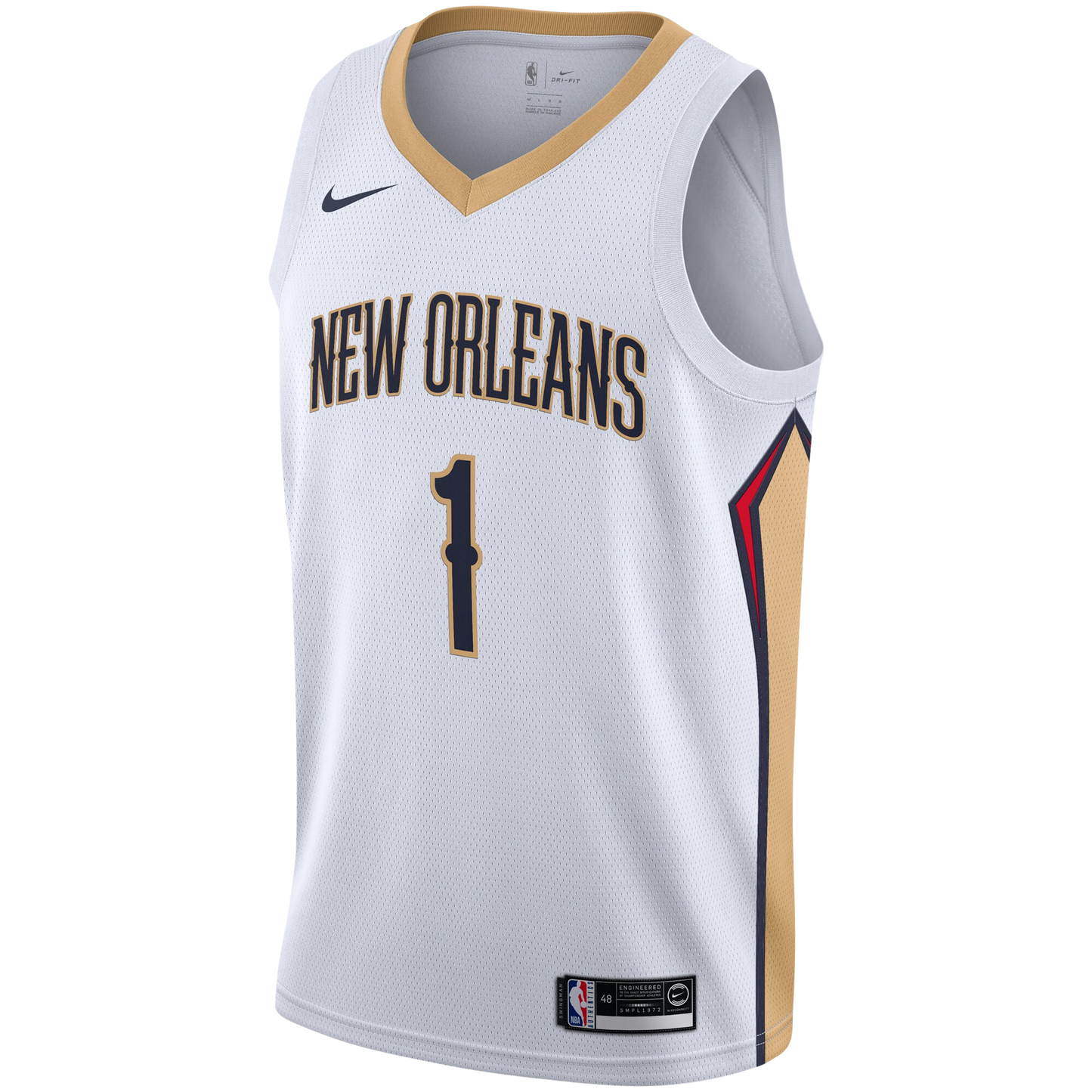 Zion Williamson #1 New Orleans Pelicans White Association Jersey