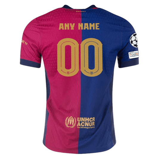 Barcelona 24/25 Home Personalized Fans Soccer Jersey - Elite Zone Sports