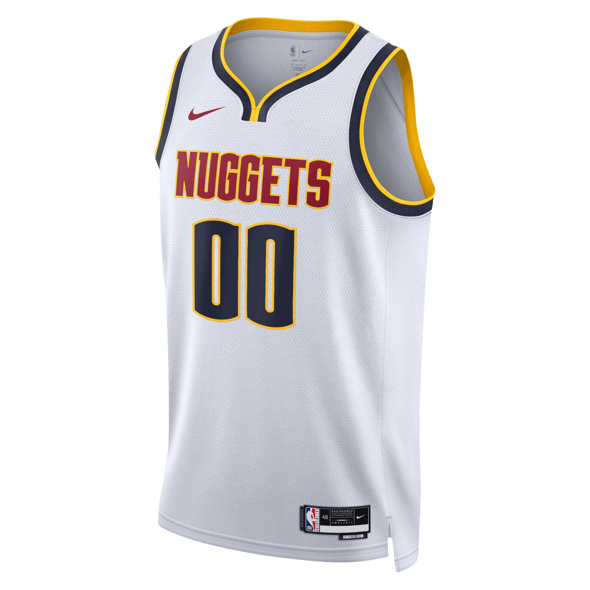 Custom Denver Nuggets White Association Personalized Jersey - Elite Zone Sports
