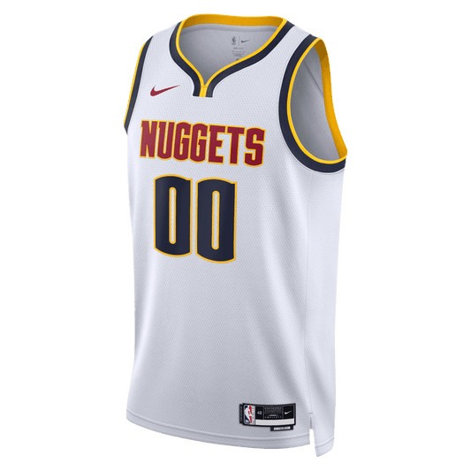 Custom Denver Nuggets White Association Personalized Jersey - Elite Zone Sports