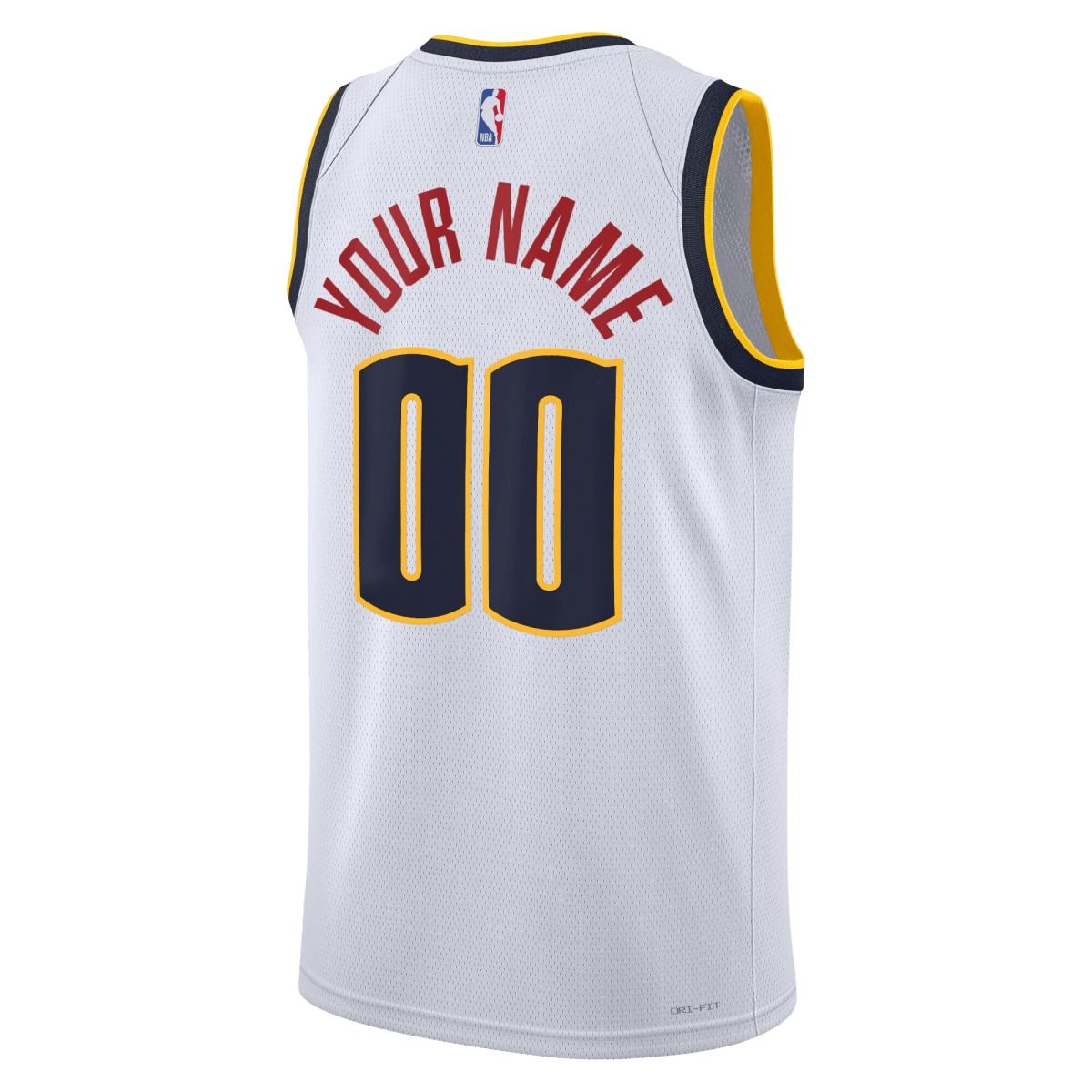 Custom Denver Nuggets White Association Personalized Jersey - Elite Zone Sports