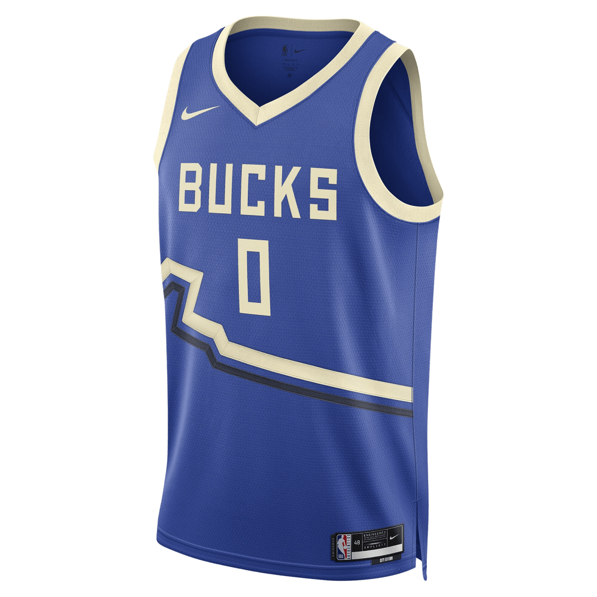 Damian Lillard 0 Milwaukee Bucks Royal City Edition Jersey - Elite Zone Sports