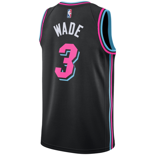 Dwyane Wade 3 Miami Heat Black Vice Nights Jersey - Elite Zone Sports