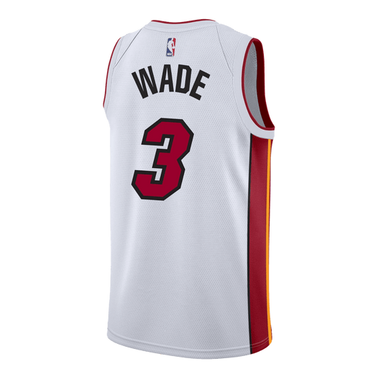 Dwyane Wade 3 Miami Heat White Association Jersey - Elite Zone Sports