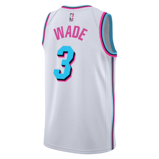 Dwyane Wade 3 Miami Heat White City Edition Jersey - Elite Zone Sports