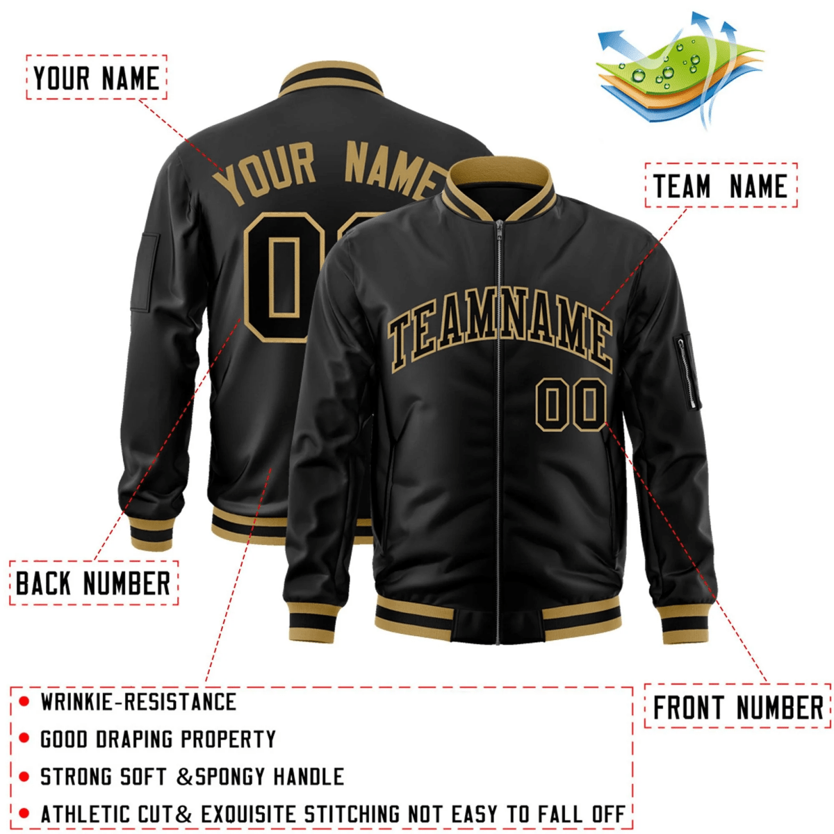 Elite Bomber Shadow Strike Full - Zip Jacket - Elite Zone Sports