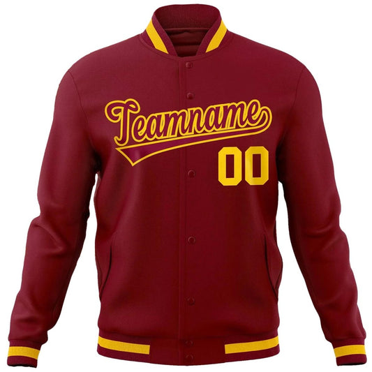Elite Letterman Crimson Glory Full - Snap Jacket - Elite Zone Sports