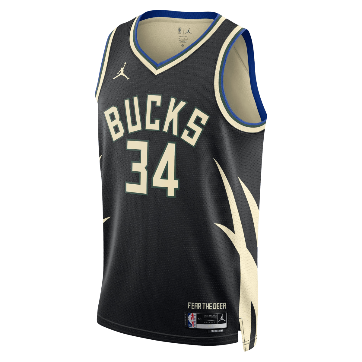 Giannis Antetokounmpo 34 Milwaukee Bucks Black Statement Jersey - Elite Zone Sports