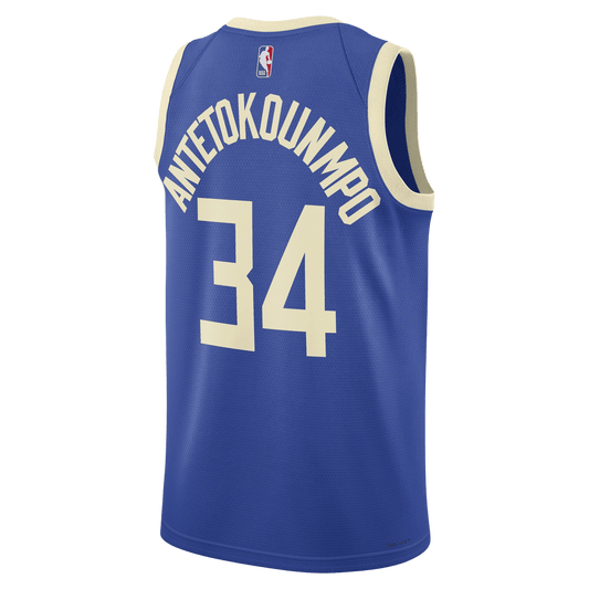 Giannis Antetokounmpo 34 Milwaukee Bucks Royal City Edition Jersey - Elite Zone Sports