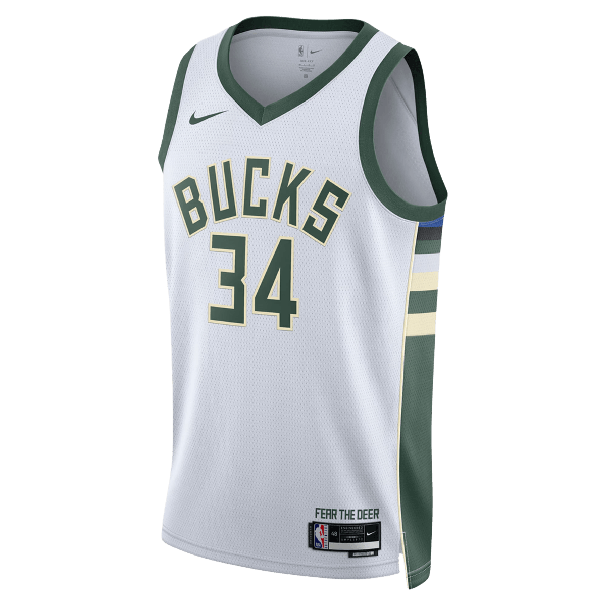 Giannis Antetokounmpo 34 Milwaukee Bucks White Association Jersey - Elite Zone Sports