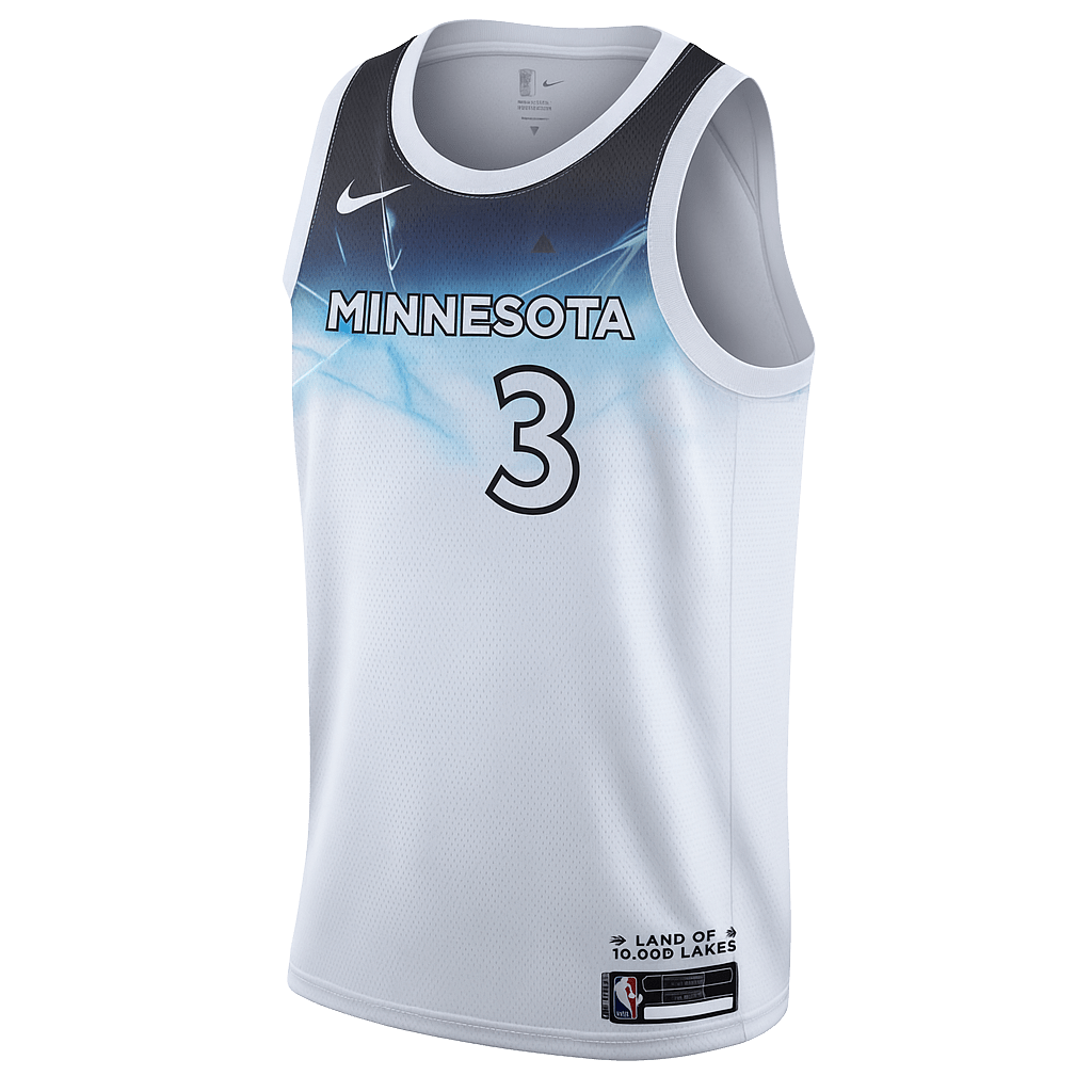 Jaden McDaniels 3 Minnesota Timberwolves White City Edition Jersey - Elite Zone Sports