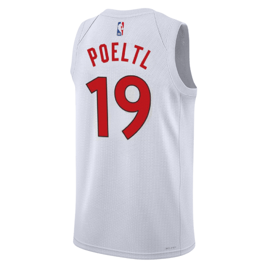 Jakob Poeltl 19 Toronto Raptors White Association Jersey - Elite Zone Sports