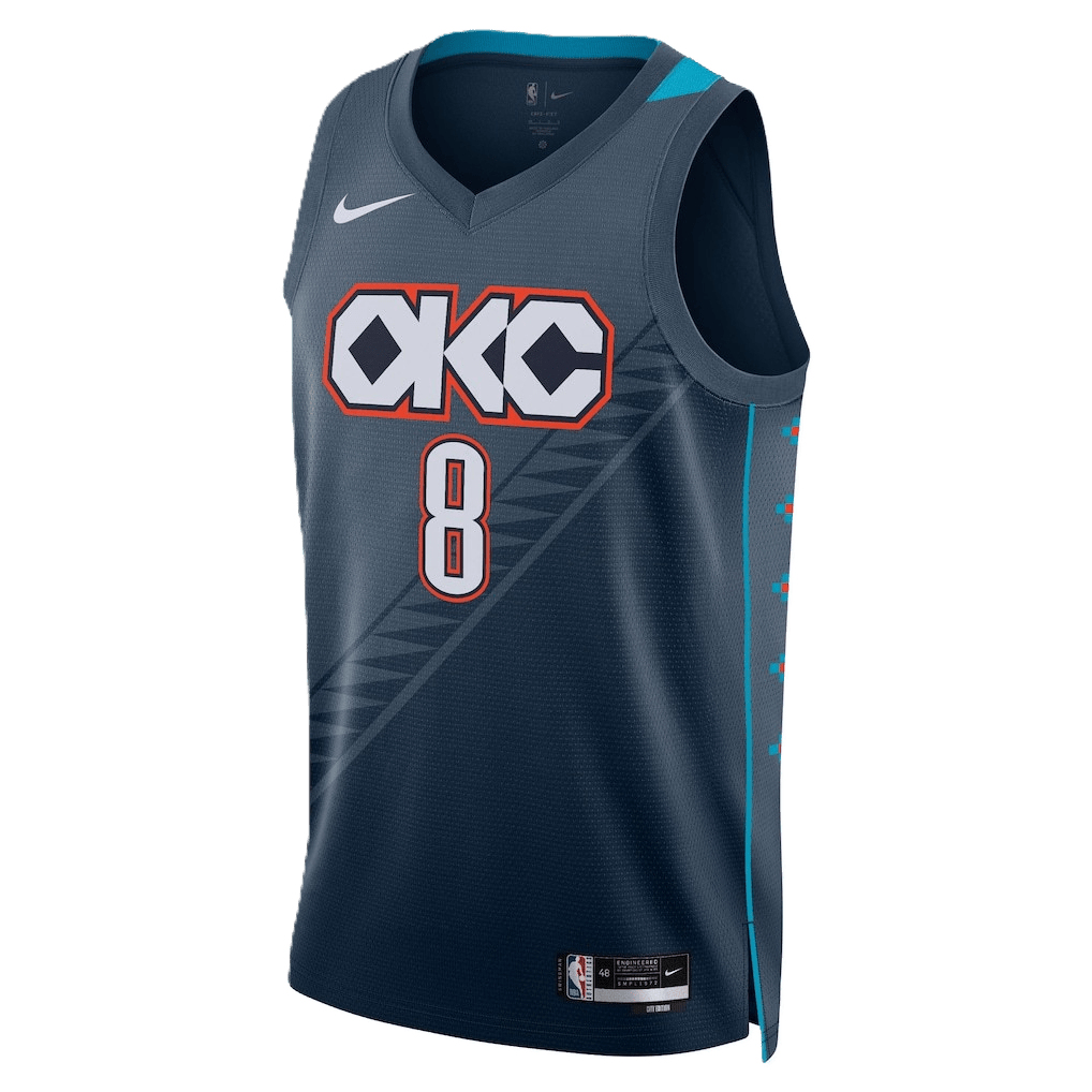 Jalen Williams 8 Oklahoma City Thunder Navy 2025/26 City Edition Jersey - Elite Zone Sports