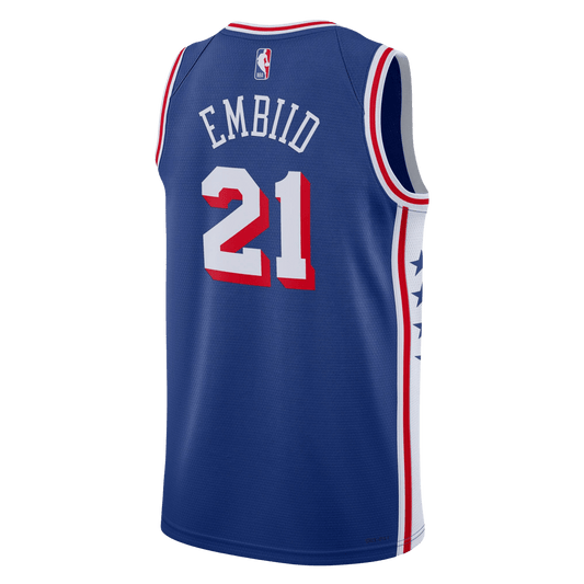 Joel Embiid 21 Philadelphia 76ers Blue Icon Jersey - Elite Zone Sports