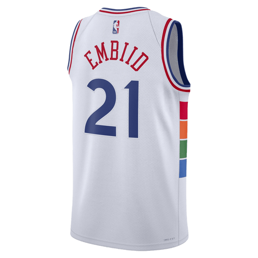 Joel Embiid 21 Philadelphia 76ers White City Edition Jersey - Elite Zone Sports