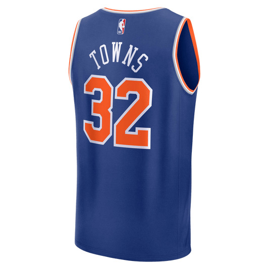 Karl - Anthony Towns 32 New York Knicks Blue Icon Jersey - Elite Zone Sports