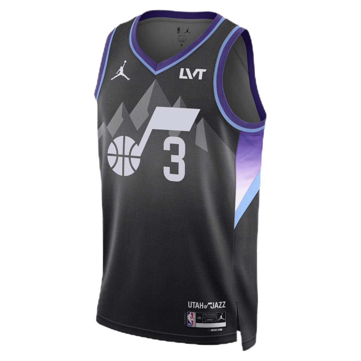 Keyonte George 3 Utah Jazz Black Statement Jersey - Elite Zone Sports