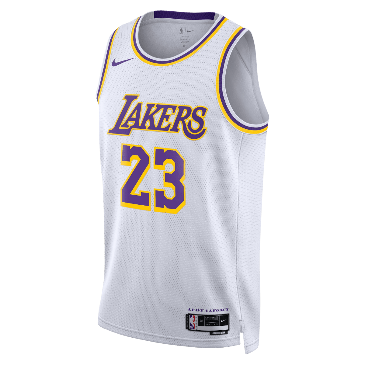 LeBron James 23 Los Angeles Lakers White Association Jersey - Elite Zone Sports