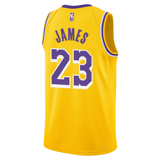 LeBron James 23 Los Angeles Lakers Yellow Icon Jersey - Elite Zone Sports