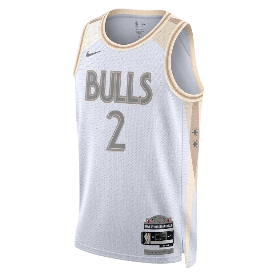 Lonzo Ball 2 Chicago Bulls White City Edition Jersey - Elite Zone Sports
