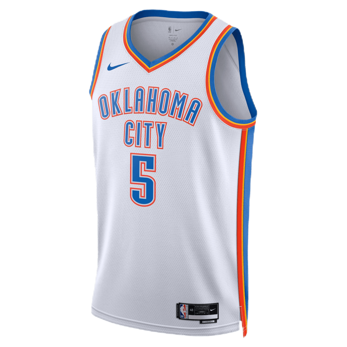 Luguentz Dort 5 Oklahoma City Thunder White Association Jersey - Elite Zone Sports