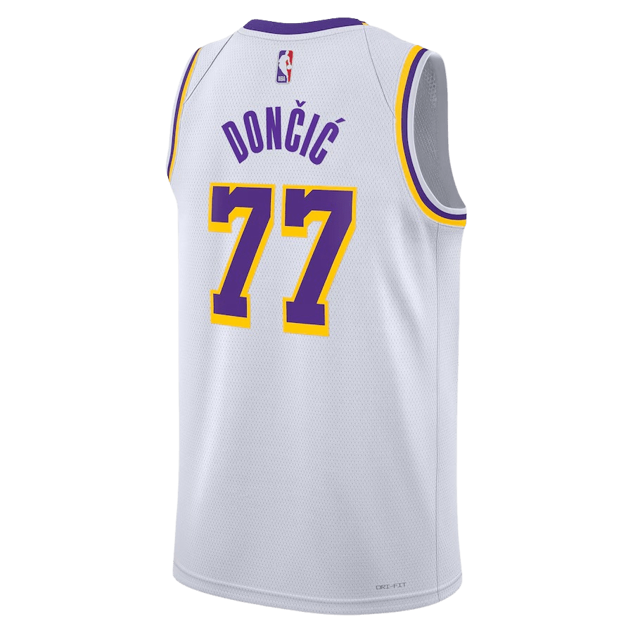 Luka Dončić #77 Los Angeles Lakers White Association Jersey