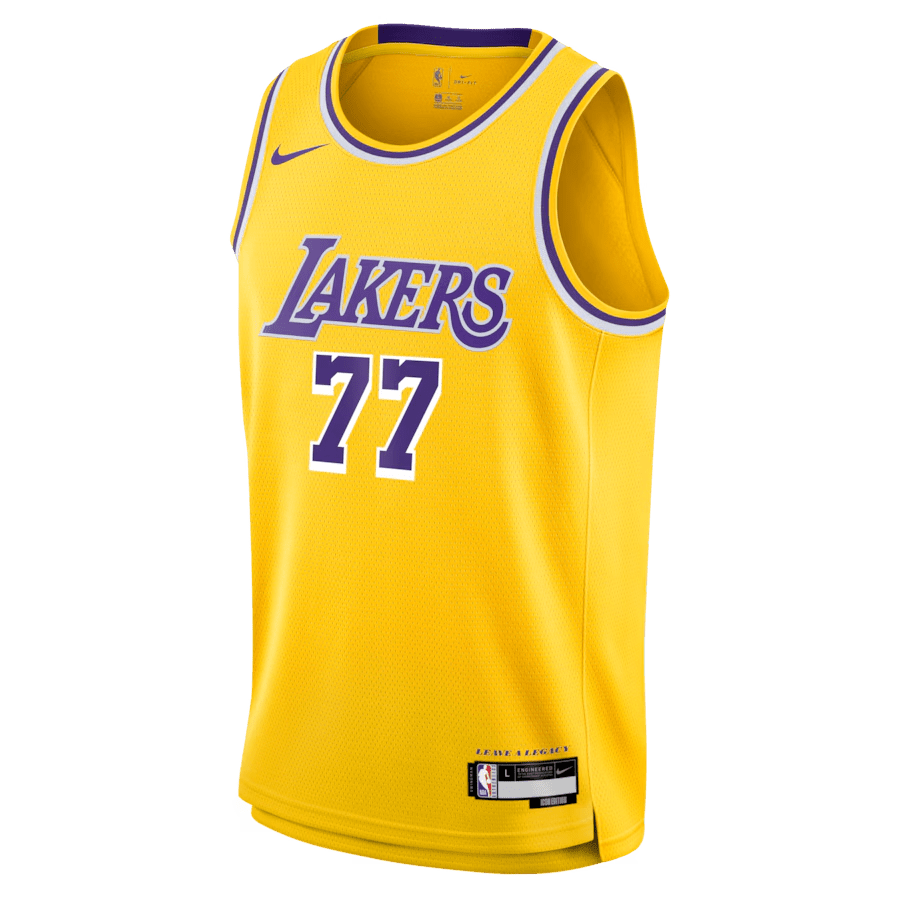 Luka Dončić 77 Los Angeles Lakers Yellow Icon Jersey - Elite Zone Sports