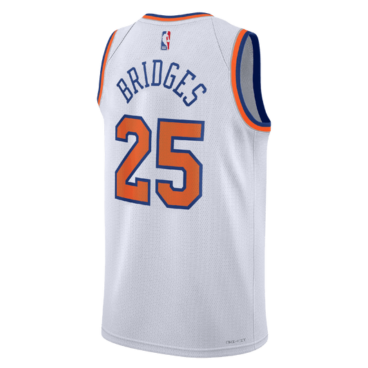 Mikal Bridges 25 New York Knicks White Association Jersey - Elite Zone Sports